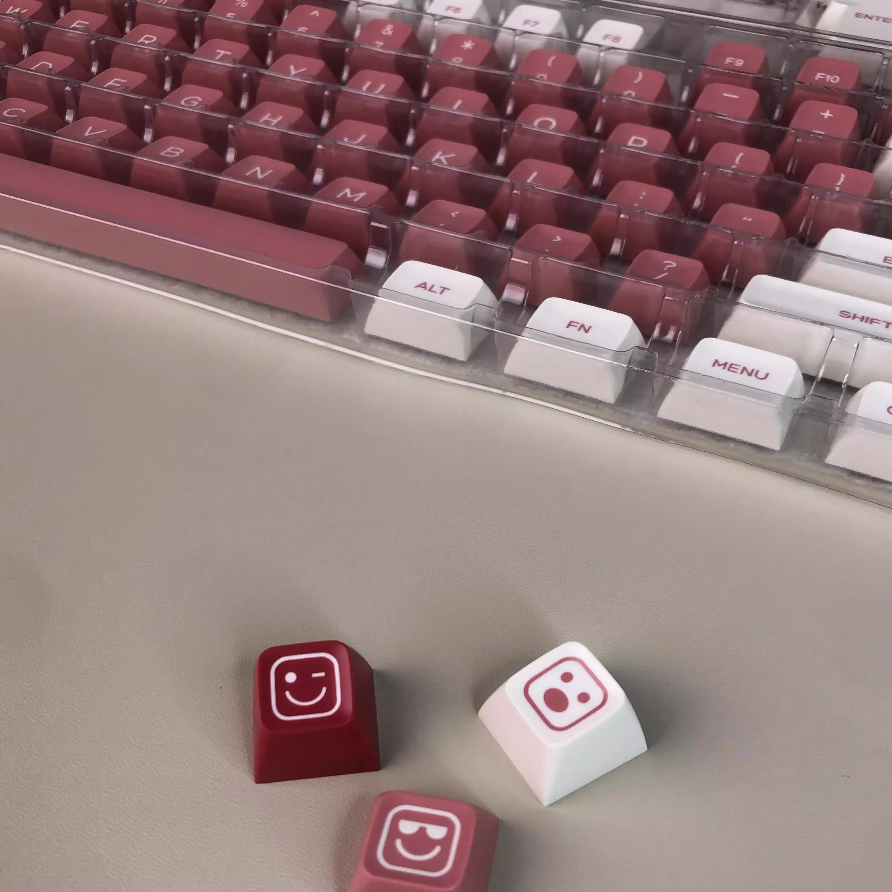 GMK Lychee powderKeycap SA Profile Keycaps PBT Double Shot Key Caps Set ISO Enter 7U Spacebar for Custom Mechanical Keyboard KIT