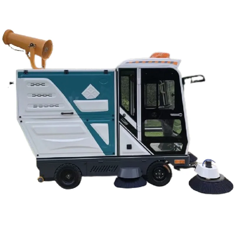 48V Working 6 Hours Sweeping Width 1250mm Road Cleaning Electric Street Ride on Loader Sweeper