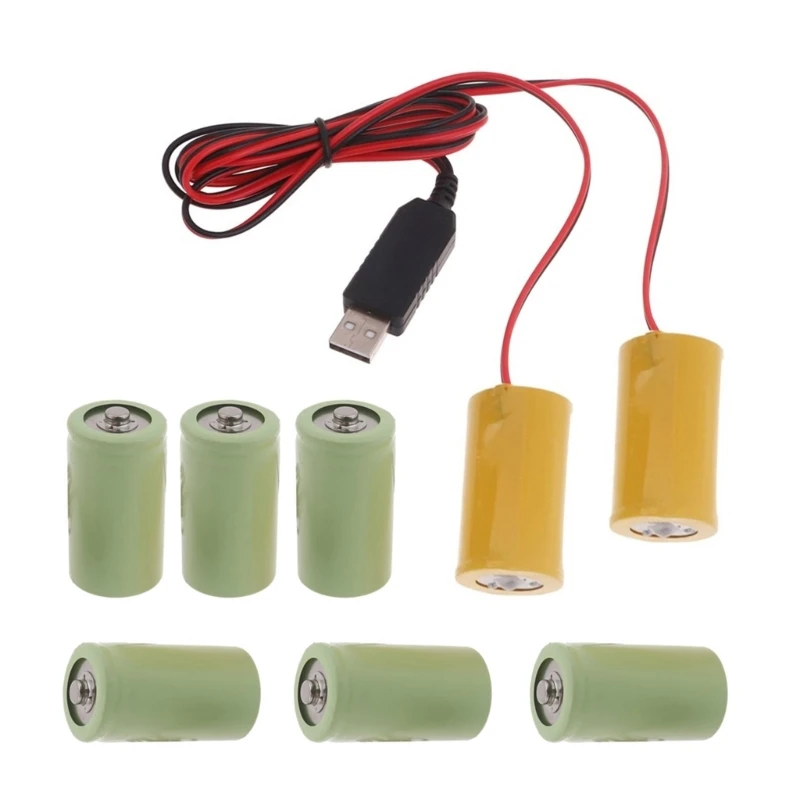 

LR20 D Battery Eliminators USB Power Supply Cable Replace 4 LR20 D Batteries Replace 4x 1.5V Battery Drop shipping