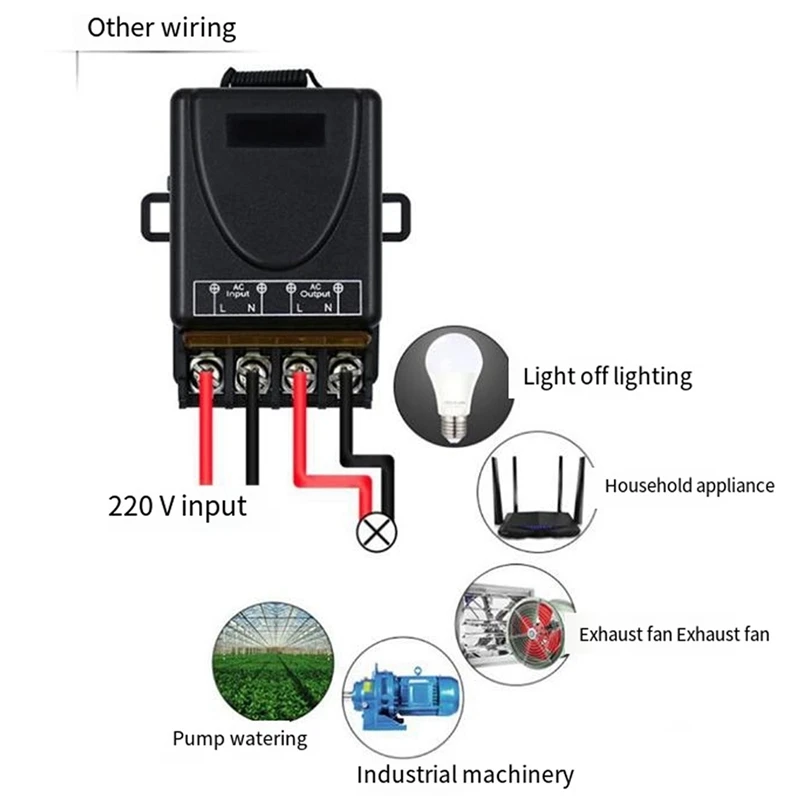 110V 220V 433Mhz Wireless Remote Control Switch,30A High Power Relay Module,1000M Remote