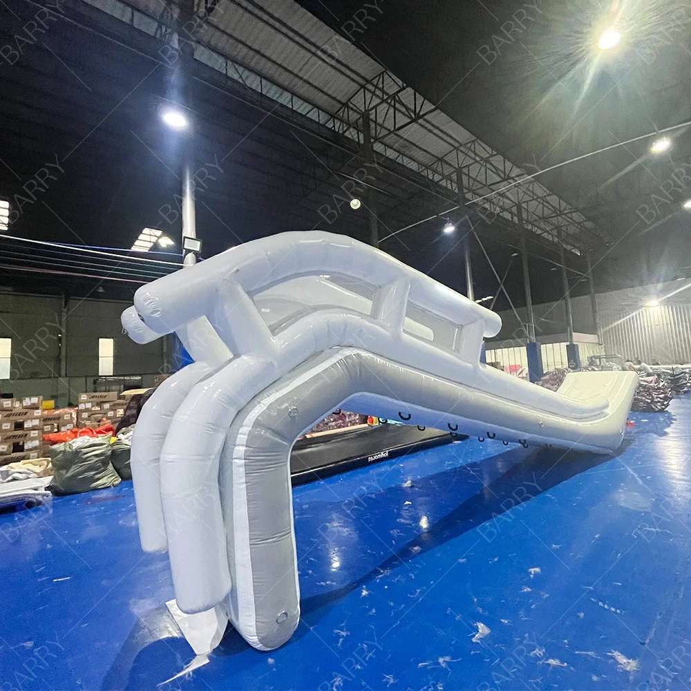 

Barry Factory Custom Freestyle Cruiser Inflatable Water Slide for Yachts White Inflatable Floating Water Sea Yacht Slide