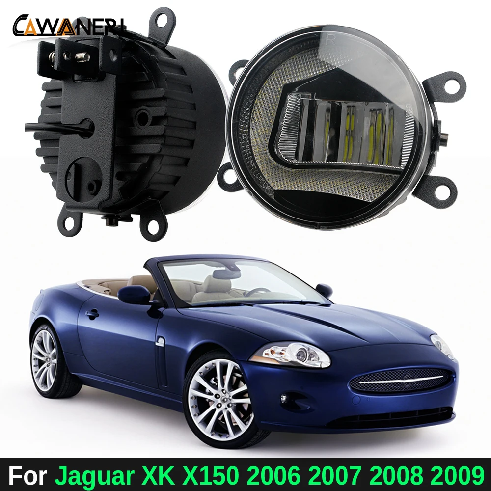 

2IN1 30W Car Front Bumper LED Fog Light Assembly Daytime Running Lamp DRL 2 Pieces For Jaguar XK X150 2006 2007 2008 2009