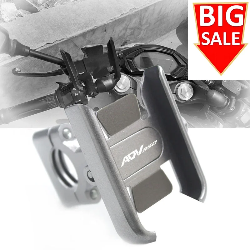 

Hot Deals Motorcycle Mobile Phone HolderHandlebar Mirror Phone GPS Stand Bracket FIT For ADV350 ADV 350 150 ADV150 350/150