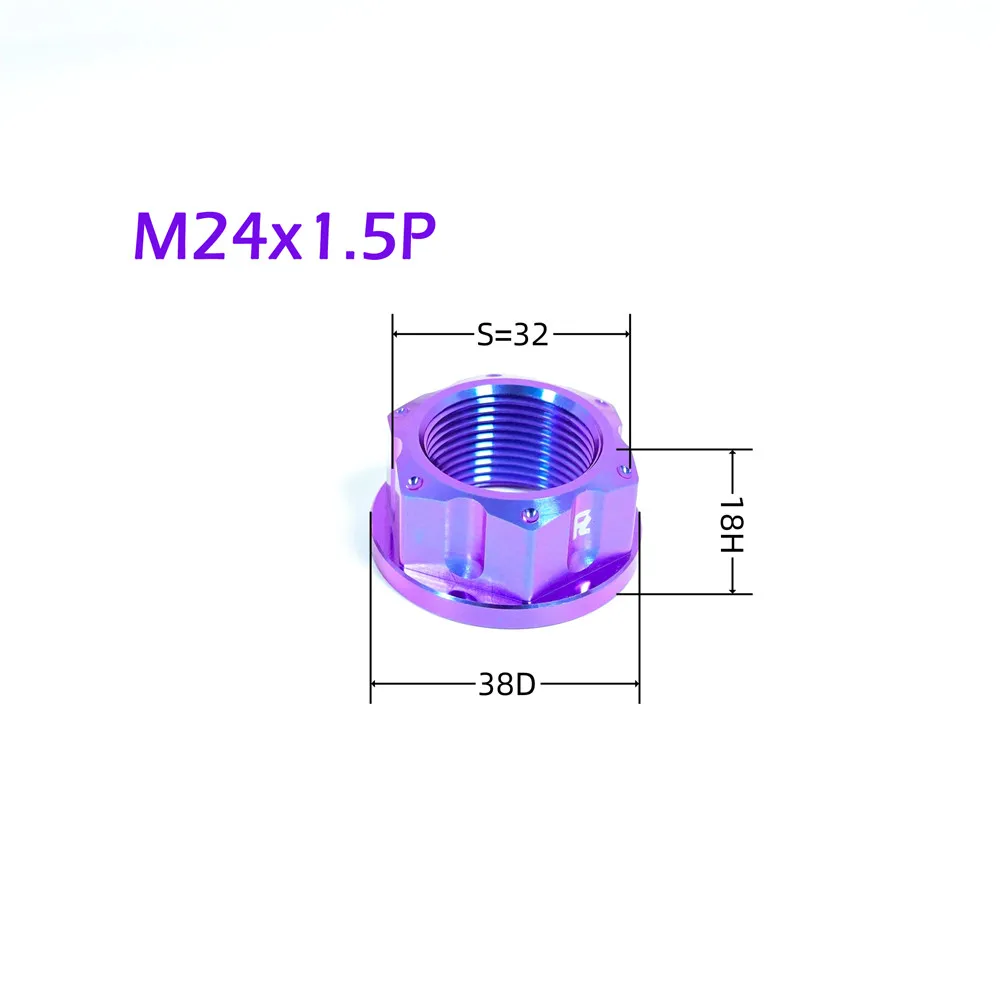 FLAWLESSTI M22 M24 M25X1.5 Skok Gr5 Nakrętka tytanowa Nakrętka wahacza tylnej osi do Yamaha Tmax 560 BMW S1000RR Kawasaki ZX6R GSX-R1000 — zdjęcie 4