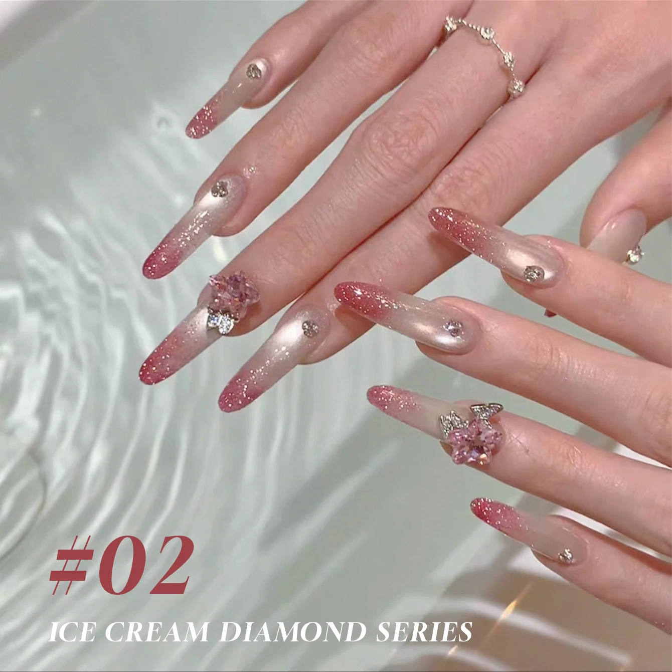

1pcs ZH Popular Flash Broken Diamond Gel Ice Cream Broken Diamond Gel Nail Polish Hot Selling Super Glitter Nail Supplies
