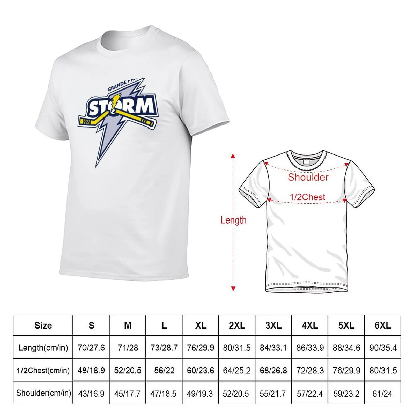 Grande Prairie Storm Hockey T-Shirt t shirts cotton 100% funny t shirts man T-Shirt
