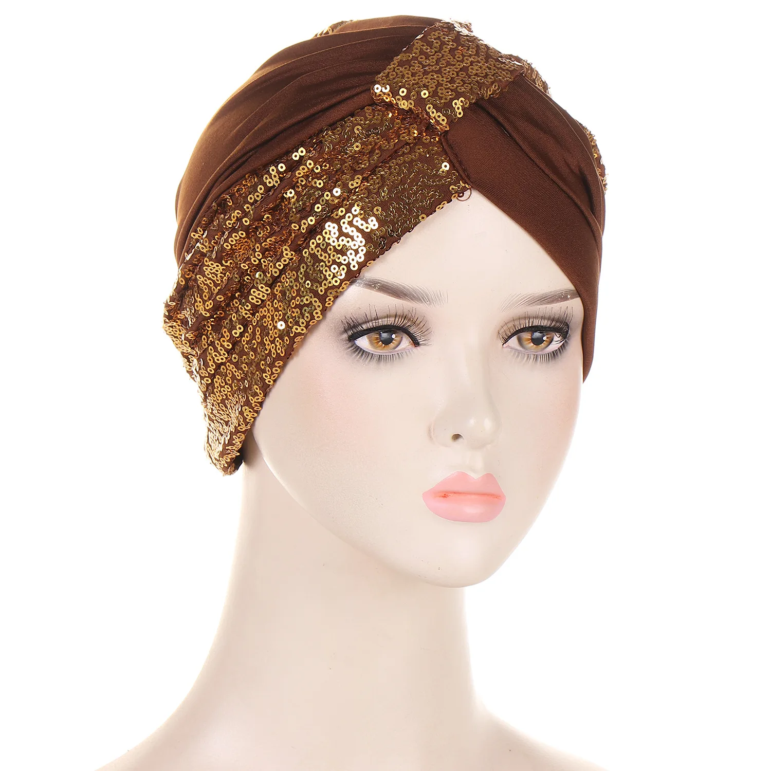 

New African Auto Gele Headtie Nigerian Wedding Gele Muslim Turban Cap Arab India Hat Female Head Wraps Turbante Mujer