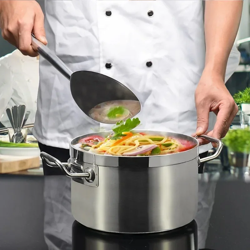 2.7/3.7L Stainless Steel Multipurpose Pot Double Ear Compound Bottom Stew Sauce Pan Baking Milk Home Kitchen Cooking Pot