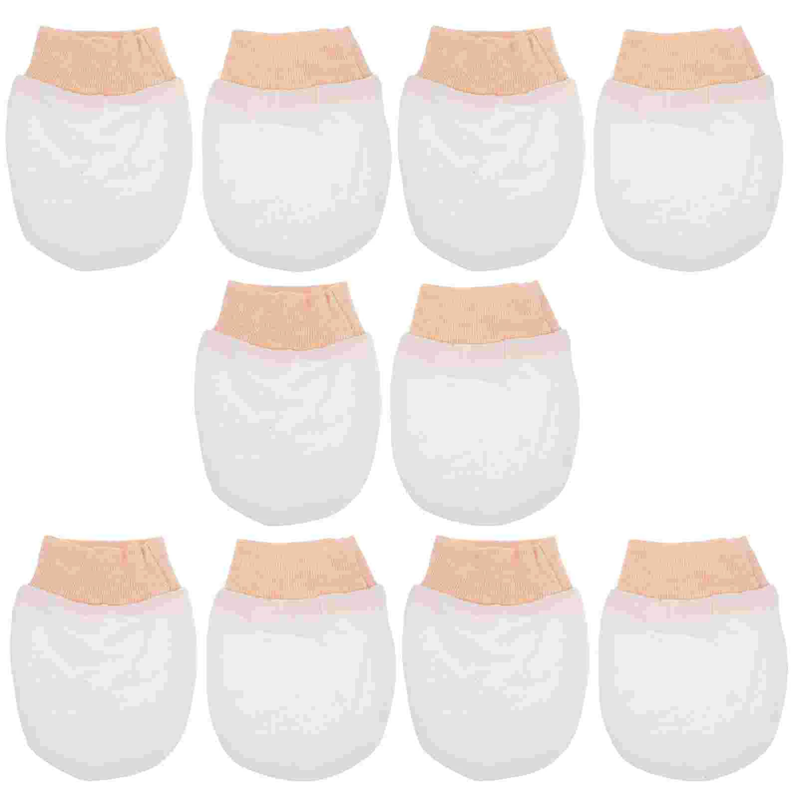 5 Pairs Baby Anti Scratch Gloves Newborn Protection Infants Anti-Scratch Mittens Knitting Scratching Toddler