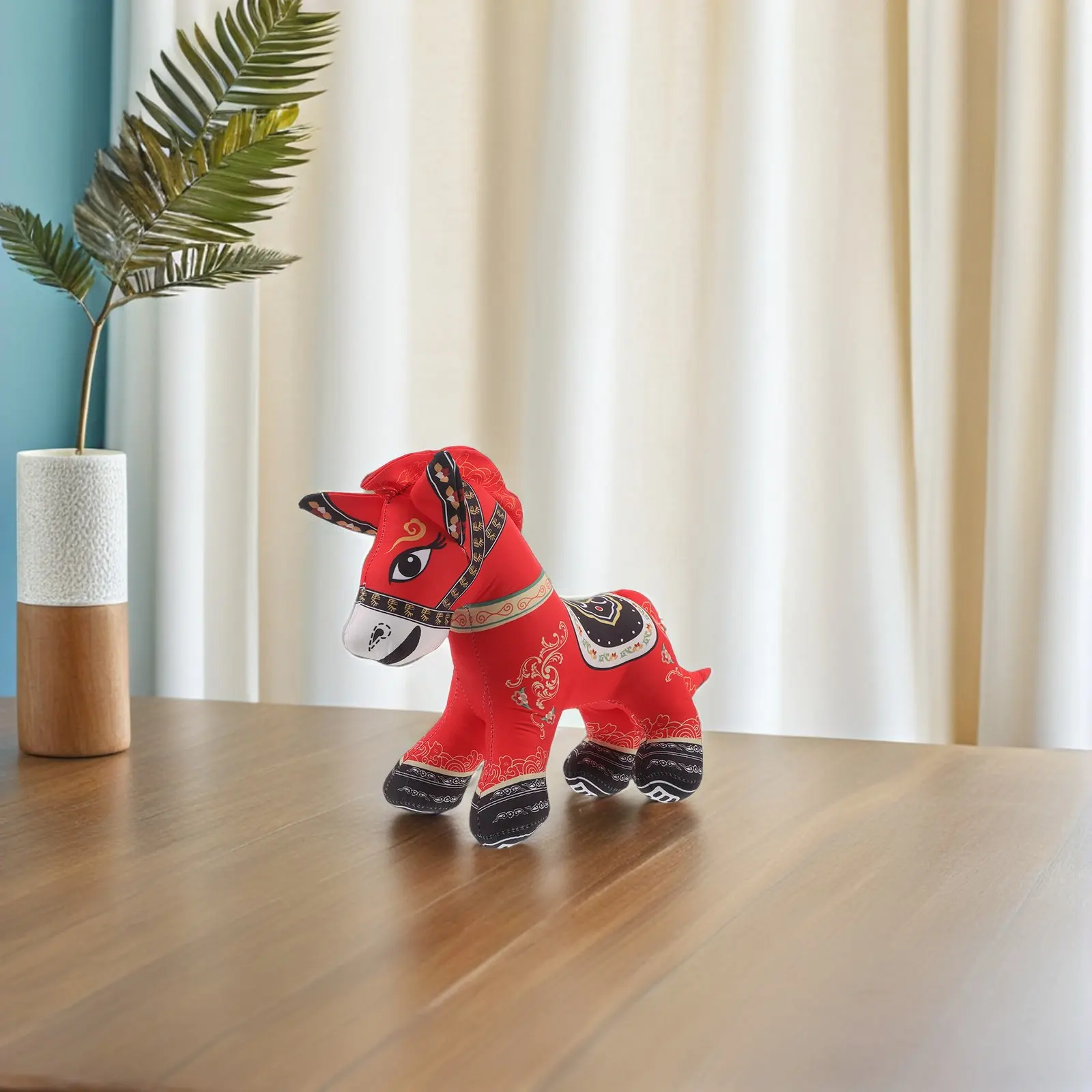 Soft Cuddly 2026 Horse Year Chinese Zodiac Stuffed Animal Lucky Mascot New Year Decoration Stuffed Animal Horses