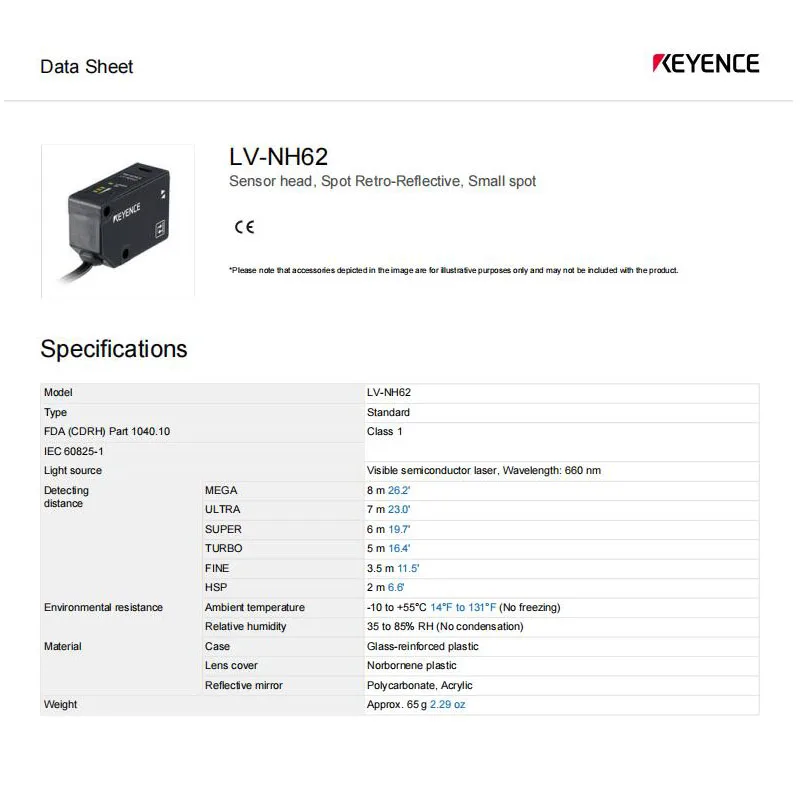 LV-NH62 KEYENCE Displacement laser sensor,  welcome to consult.