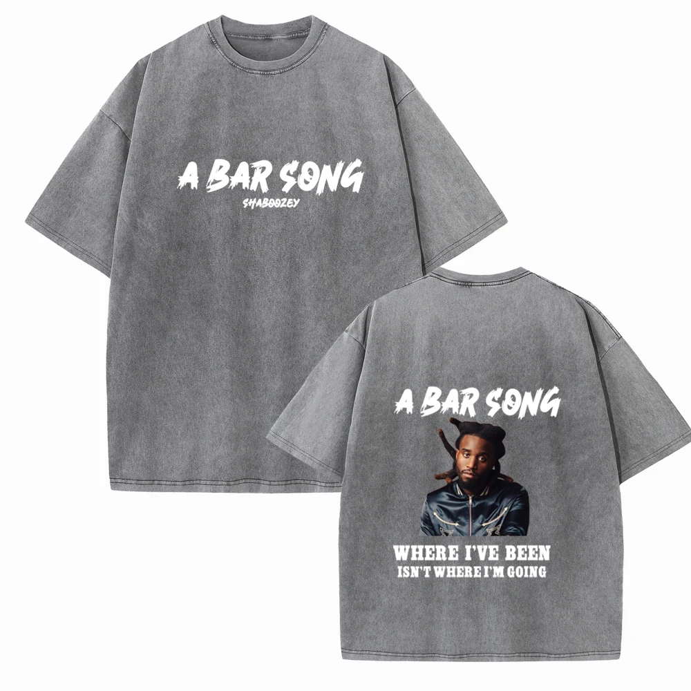 Shaboozey A Bar Song 2024 Shirts Vintage Harajuku Summer  Unisex O-Neck Short Regular  Sleeve Cotton T-Shirts