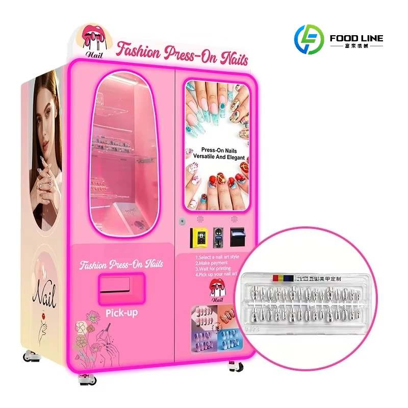 Customized 3D Photo Finger Nail Art Printing Vending Machine Manufacturer DIY Nails Printer Vending Machine With Card Reader
