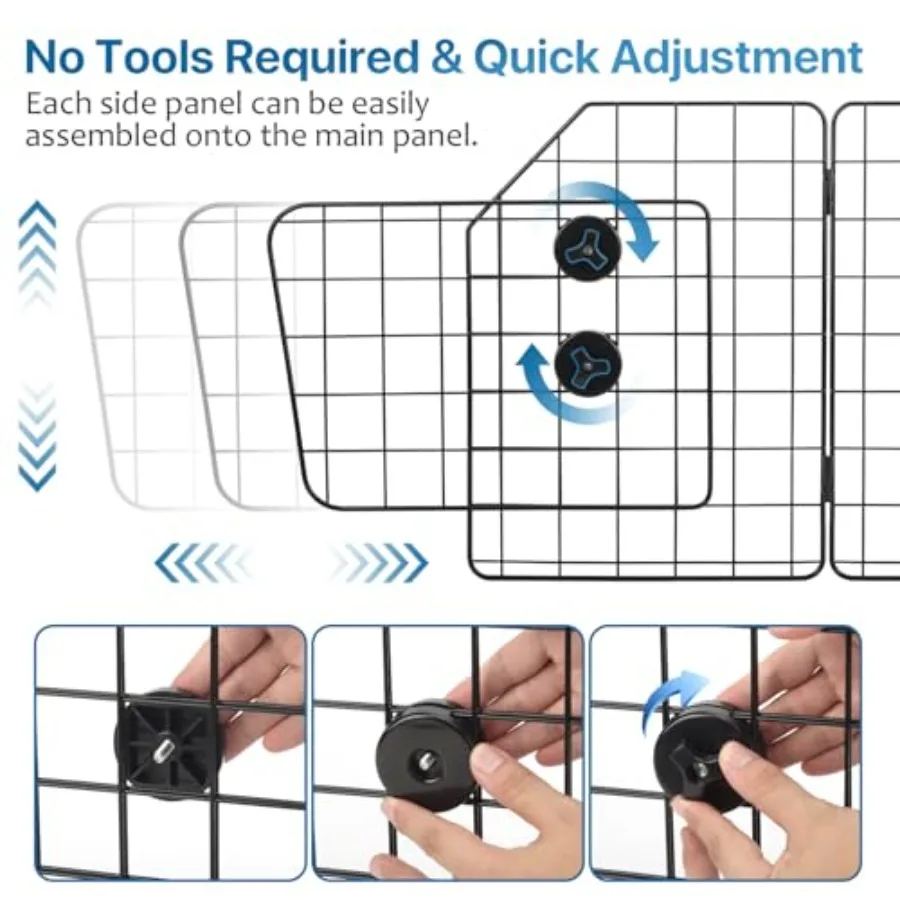 Foldable and Adjustable Car Barrier for SUV Trunk Cargo Area: Secure and Versatile Dog Gate Solution for Vehicle Interior Safet