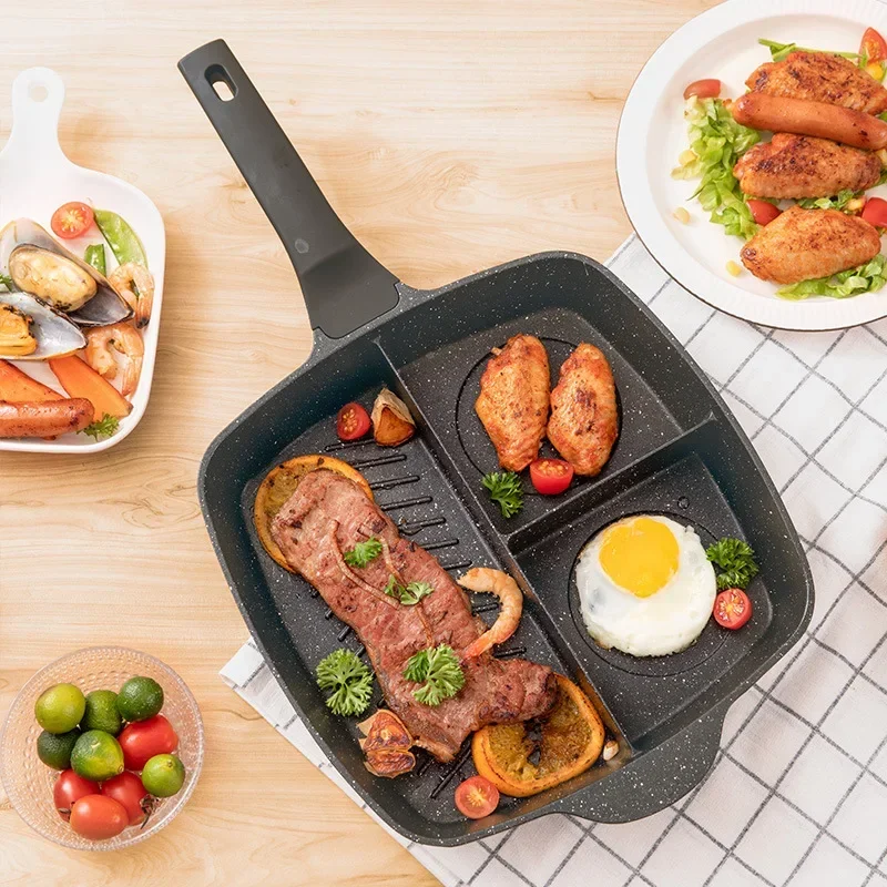 

Multipurpose Divided Breakfast Pan, Non-Stick Skillet, Thickened Omelet Pan, Egg Frying Pan, Household Breakfast Tool