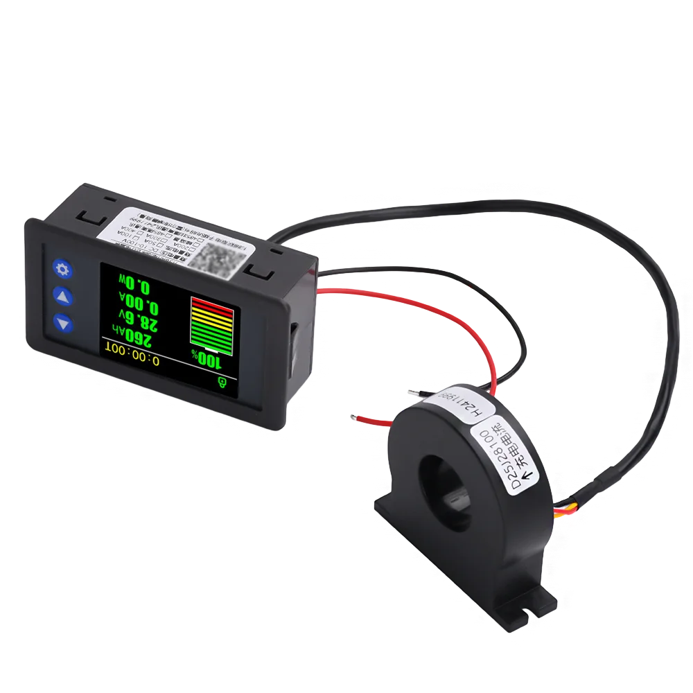 LCD الرقمية قاعة كولوم متر مقياس التيار الكهربائي الفولتميتر DC10-100V 50A 100A 200A 300A 400A الجهد الحالي السلطة متر مؤشر البطارية