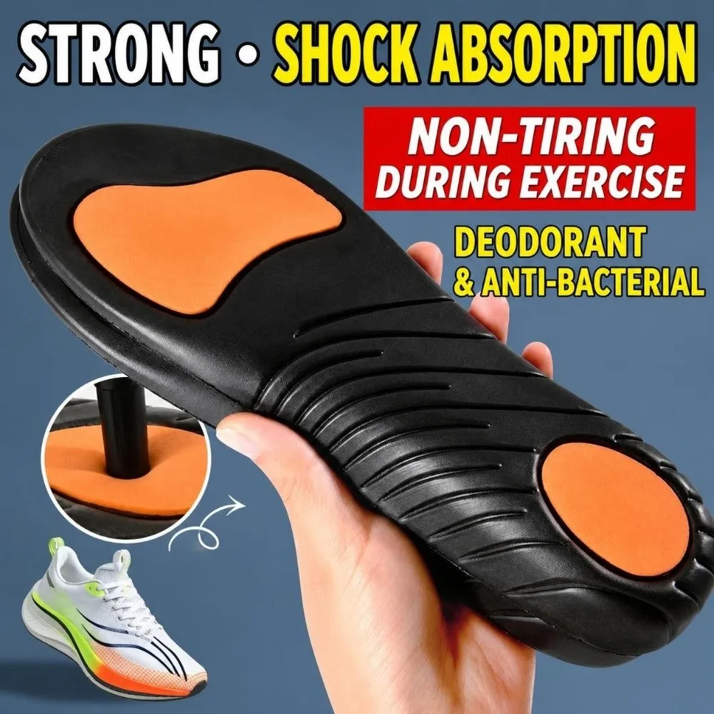 Anti-odor Arch Support Insoles Trim to Fit Shock Absorbing Cushioning Shoe Inserts Sweat Absorbing Layered Cushioning