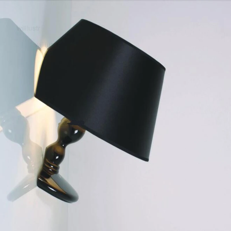 Resin Fabric wall lamp Creative Titanic light sconce by Fluke bedroom foyer study office restaurant hotel sitting dinning room