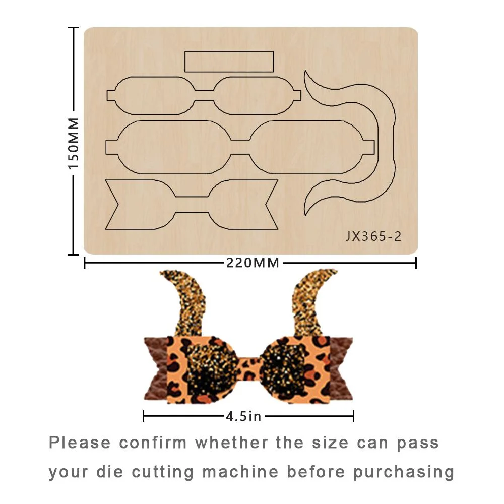 Bow Dies for DIY Handmade Wood Cut Die, Bowknot Making, Decor Supplies Template, Suitable for Common Die-Cutting Machines