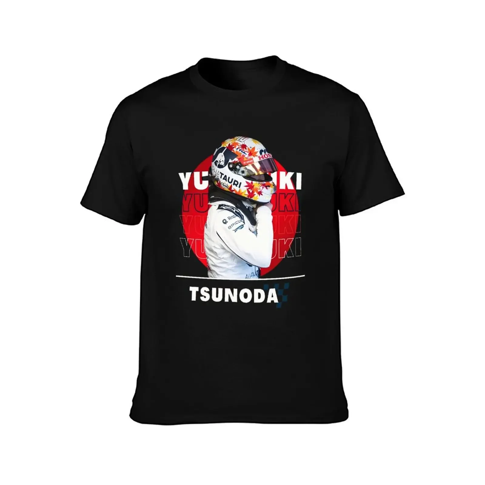 Yuki Tsunoda retro T-Shirt Clothing sweat plus size tops tee shirts for men