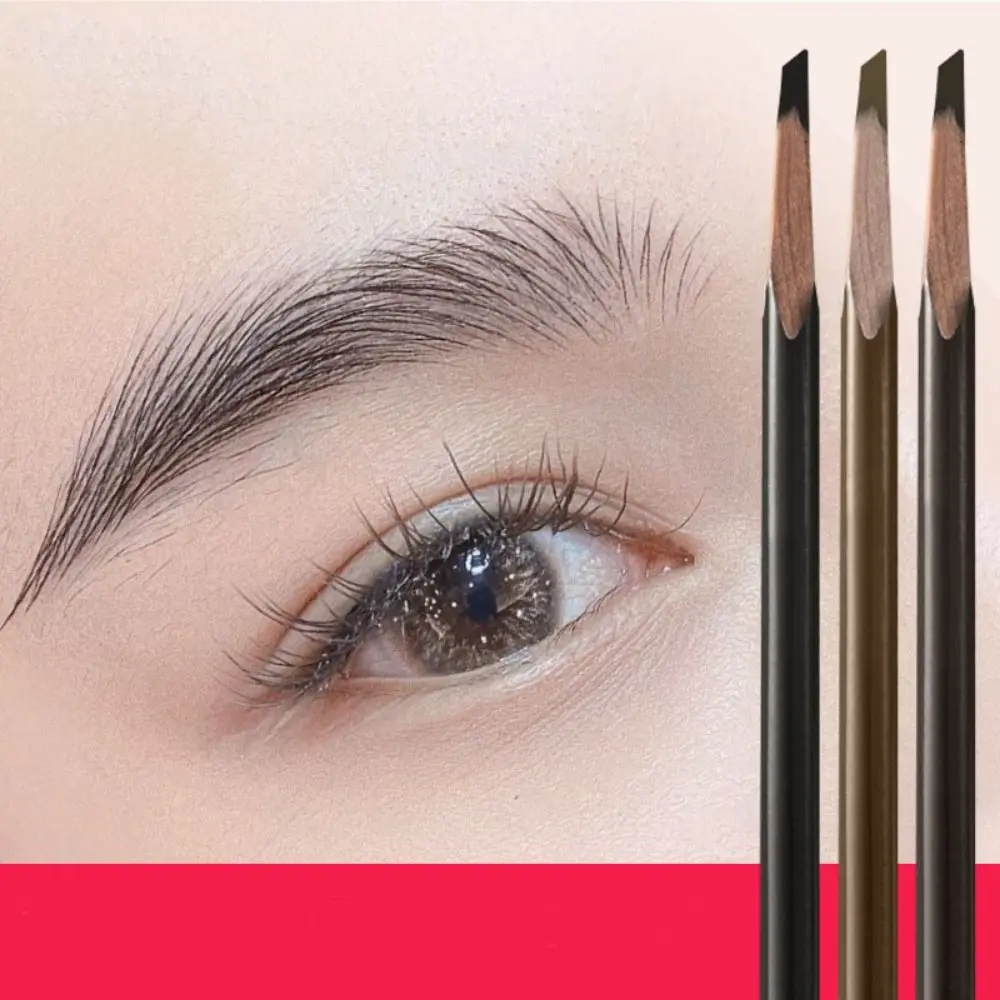 Double Heads Double Heads Eyebrow Pencil with Eyebrow Brush Waterproof Eyebrow Enhancer Smooth Natural Triangle Eyebrow Tint Pen