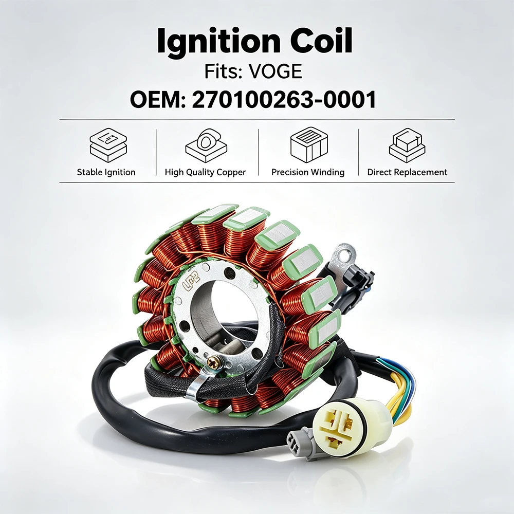 OEM:270100263-0001 Motorcycle Stator Coil For VOGE 300ACX 300AC 300R 300RR 300DX 300 Rally EFI  2019-2024