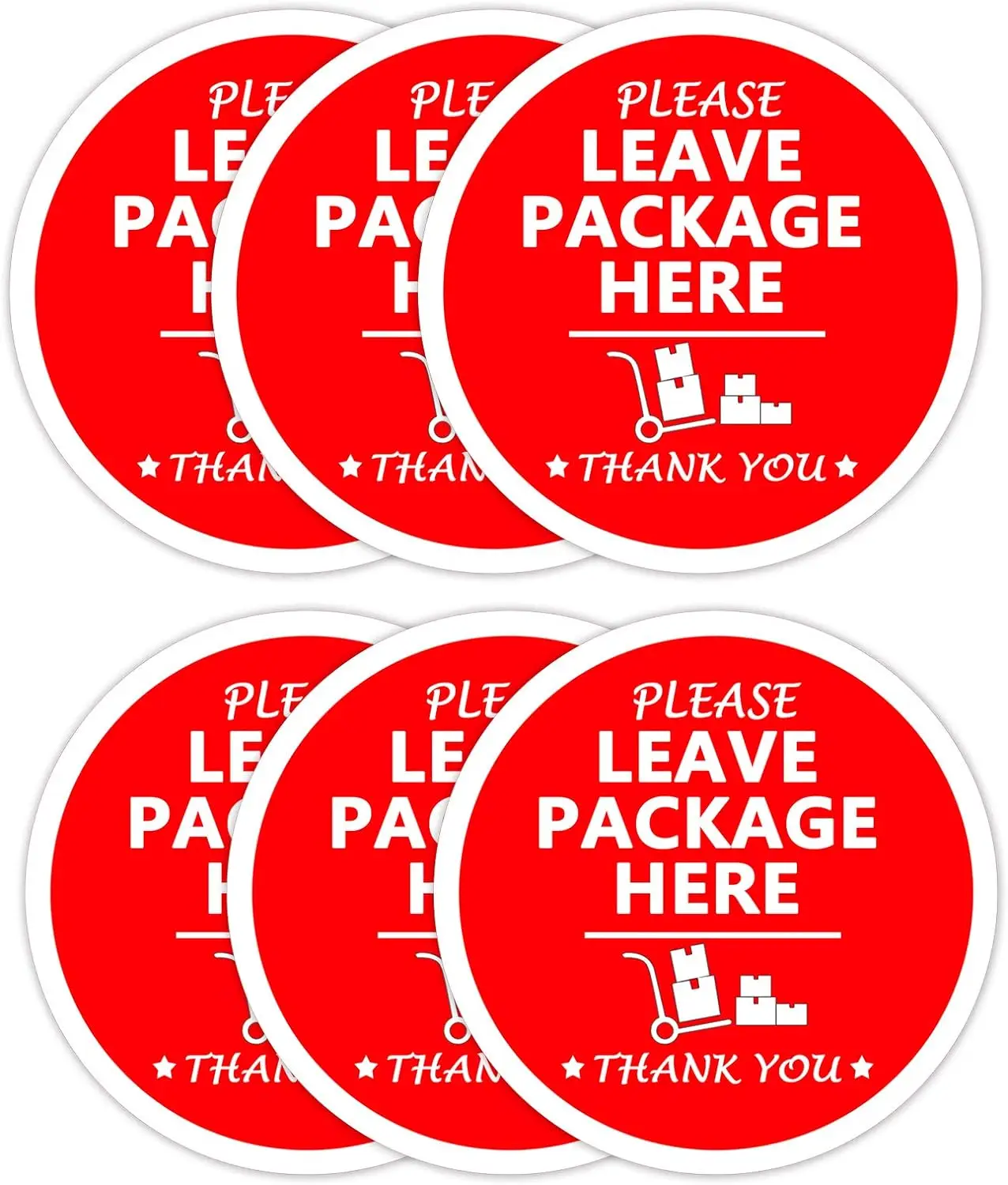 

Please Leave Deliveries and Packages Here Signs, 12inch 6Pcs Delivery Instructions Labels for Home or Business Use