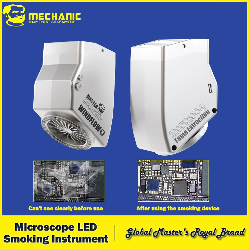 【MECHANIC】 WindFlow X Exhaust Fan with Light Powerful Smoke Exhaust Tool for Microscopes Welding and Repair of Phone PCB