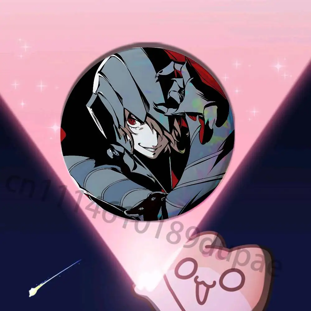 A-Akechi Goro Takamaki An Badges 25 32 44 58 75 mm Round Customizable Wholesale Fan goods Self-made fan freebies