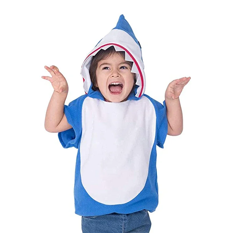 Blue Shark Costume For Babies Halloween Costume For Kids Multicolor Shark Hoodie For Toddler New Cosplay Purim Carnival