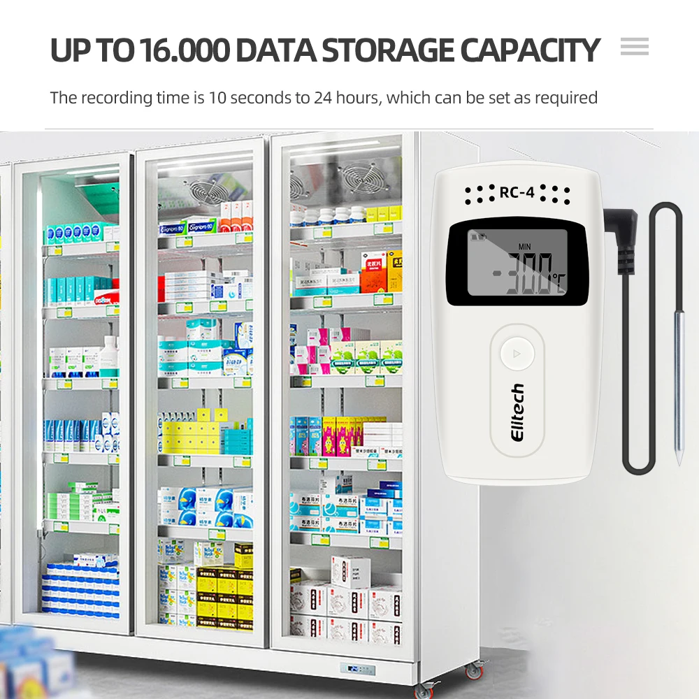 10 Pieces/Lot RC-4 Data Logger USB Datalogger Mini Temperature Data Recorder 16000 Points Recorder for Cold Chain Storage
