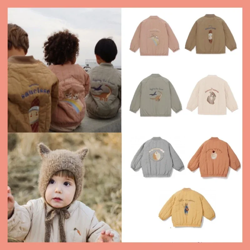 Kid Parkas Baby Boy Girl Jackets Winter Autumn Long Sleeve Fleece Girls Coat Cotton Kids Coats Outerwear Children Clothing