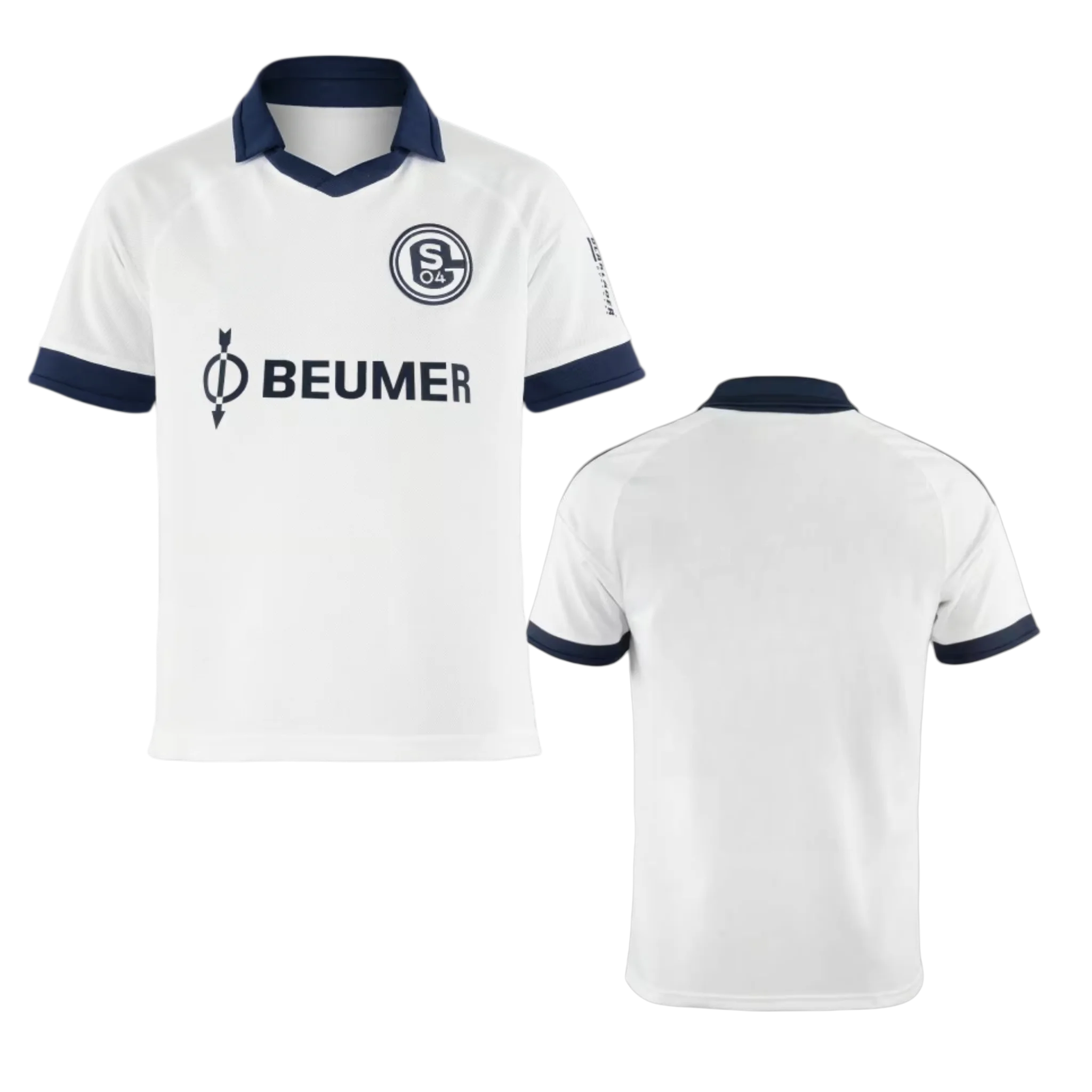 2026/27 Schalke Vintage-Kragen Fußballtrikot, Herren Sommer Neues Polokragen-Sportshirt, Atmungsaktiv und Schnelltrocknend – Detail 6