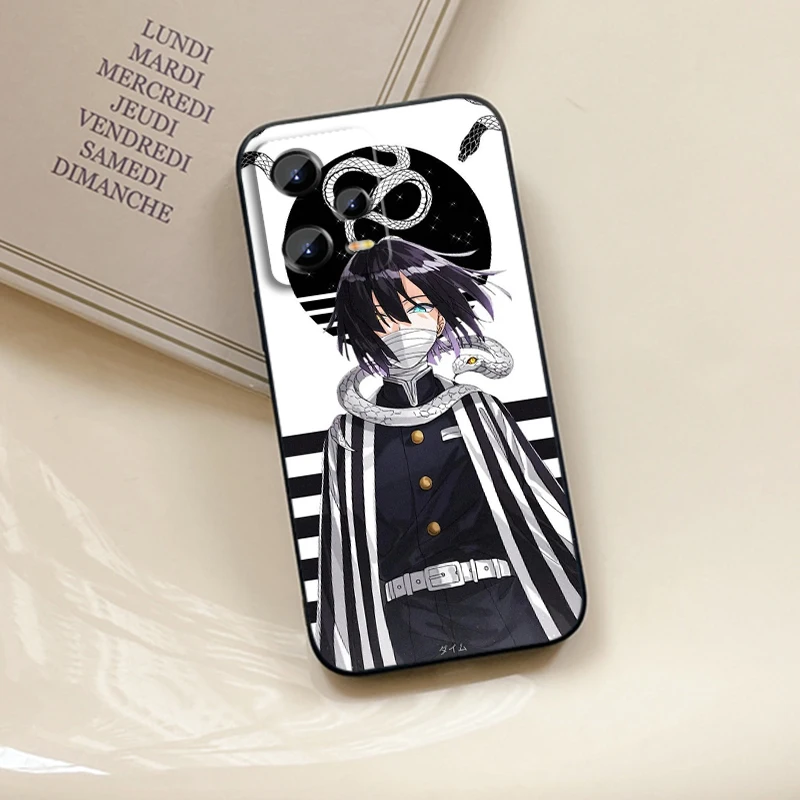 Hot D-Demon Cute S-Slayer For Xiaomi Redmi Note 13 12R 12 12S Turbo 11 11T 11S 10 10S Pro Plus 5G Black Soft Phone Case