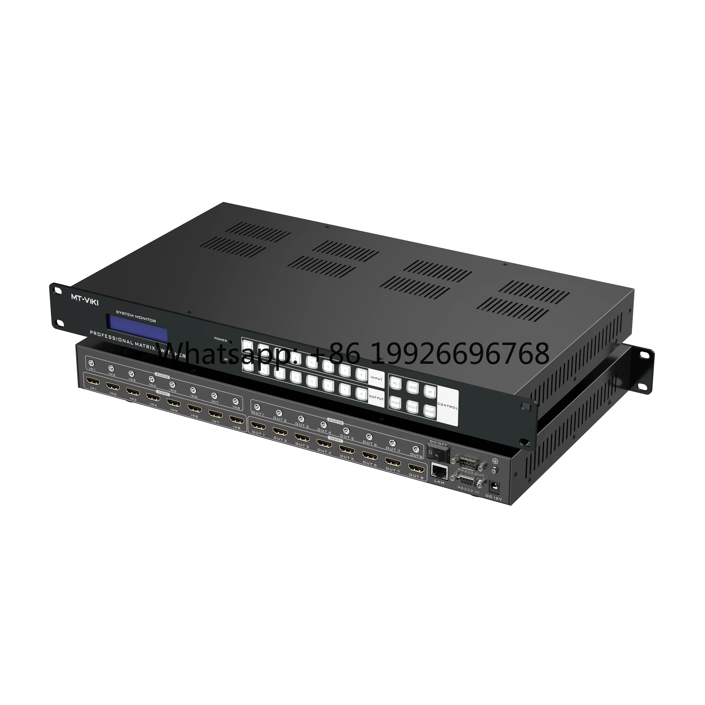 4K 60Hz Seamless HDMI Matrix Switcher 8X8 with Web GUI Audio Extract, HDMI Video Wall Controller