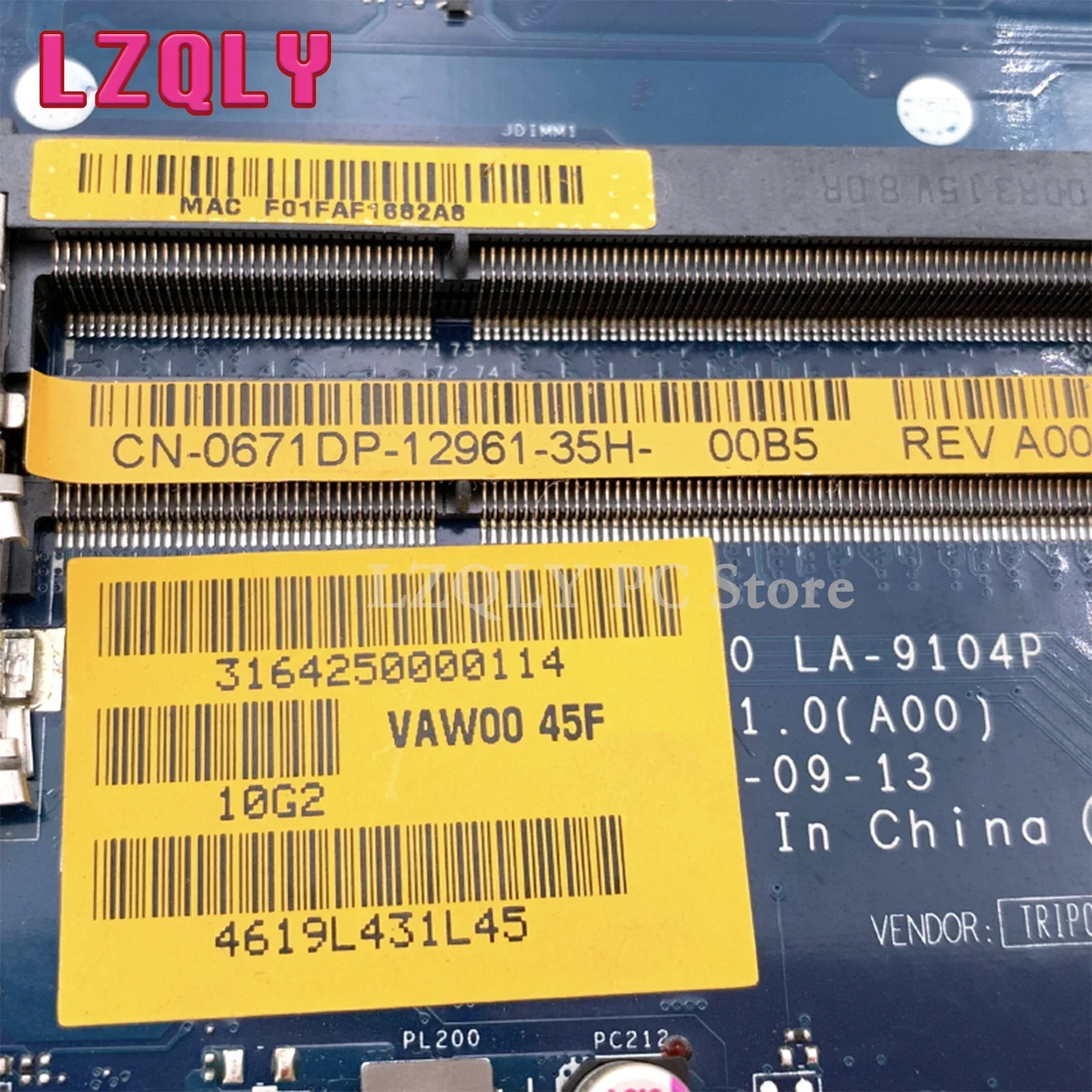 LZQLY dla DELL 3521 5521 CN-0671DP 0671DP 671DP płyta główna laptopa SR0VQ 2117U VAW00 LA-9104P HM76 DDR3 płyta główna pełny Test