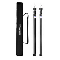 6061 Aluminum Adjustable Camping Tarp Poles Tent Rods Tear and Slip Resistant For Outdoor Shelter Hammock Rain Fly Awning