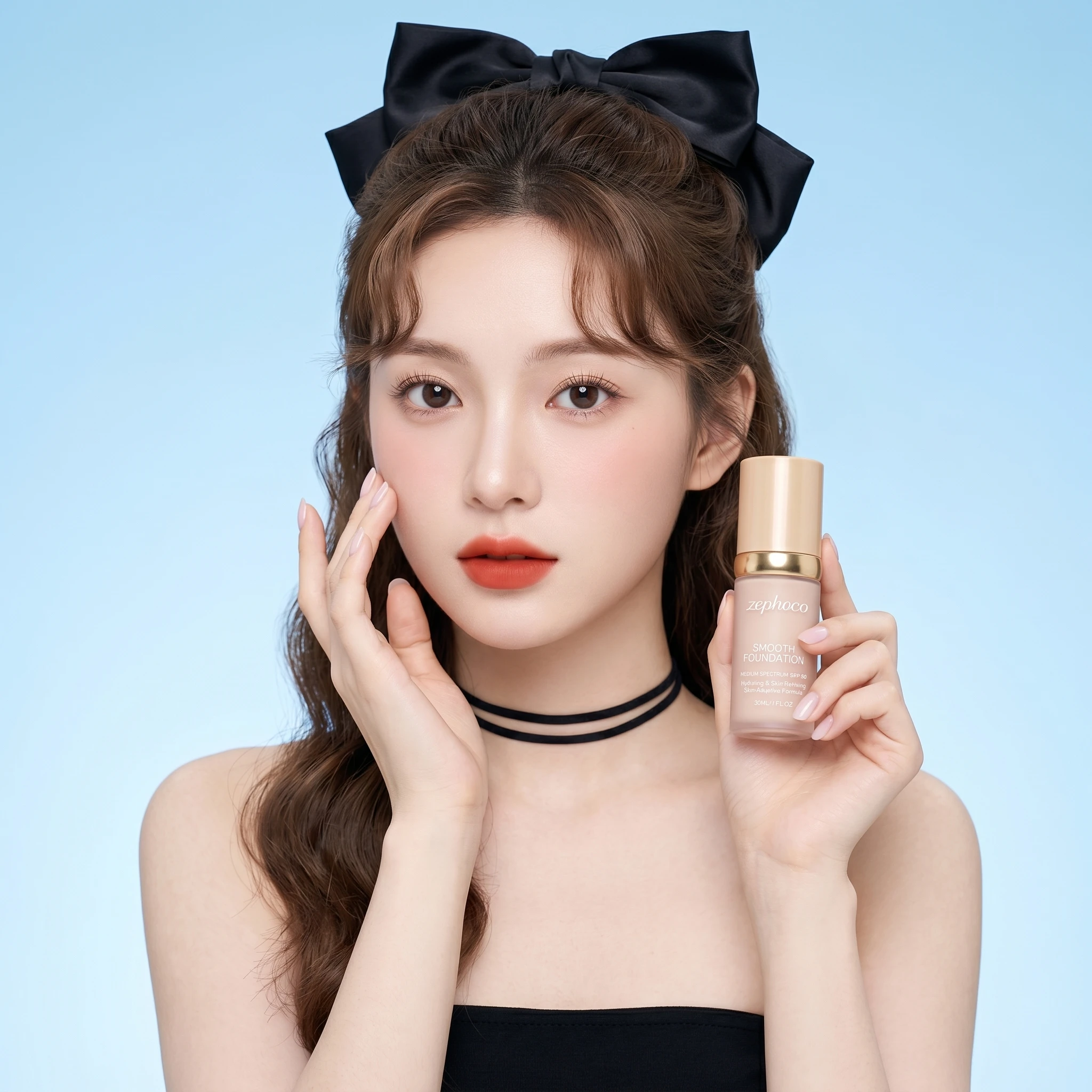 Zephoco Color Changing Foundation Sunscreen SPF 50 Anti-Aging Lasting Moisturizer Clearing Makeup Base Full Coverage Foundation