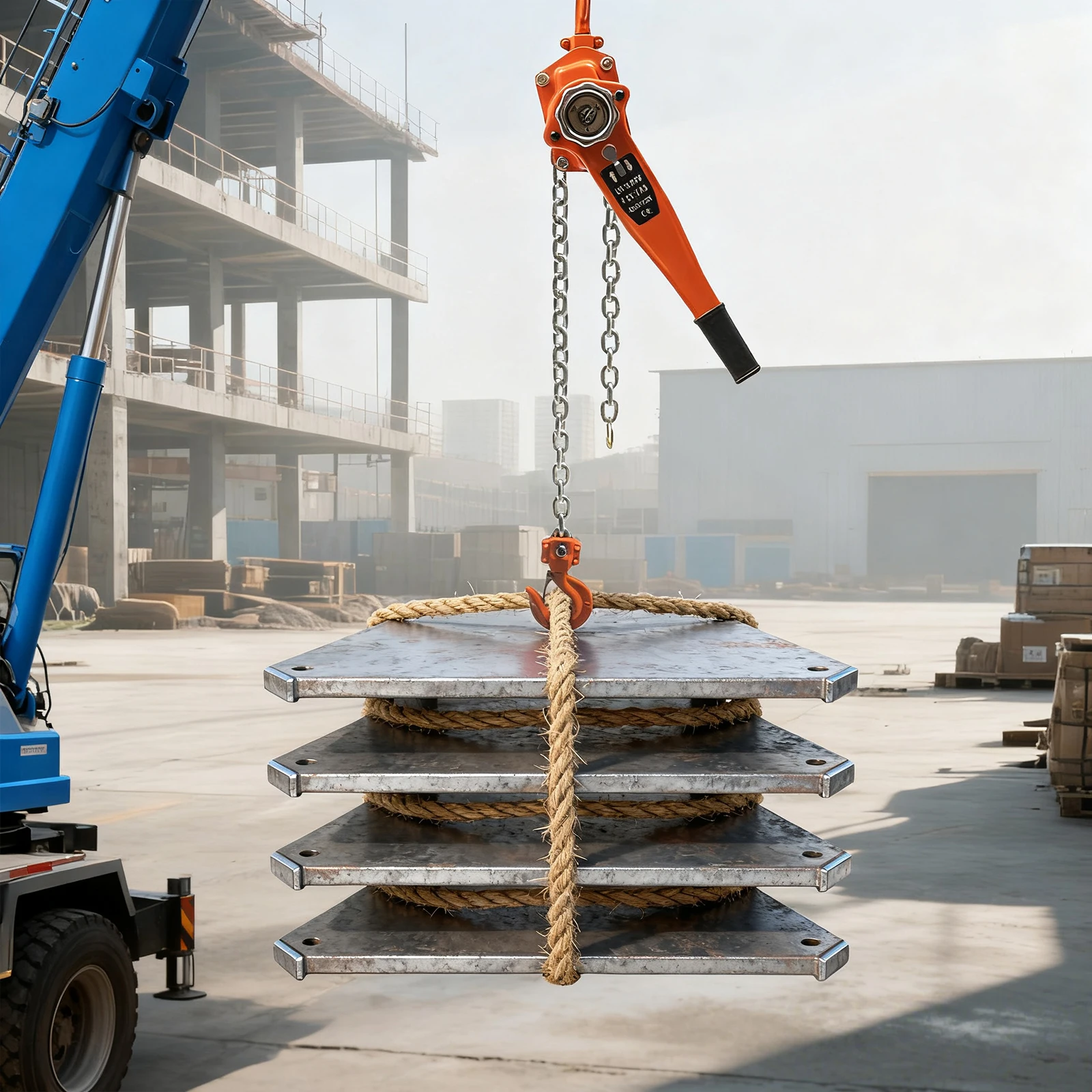 [3/4 Ton Chain Hoist] 1650LBS 10FT Chain Hoist - Manganese Steel - For Heavy Lifting - Sturdy Safe