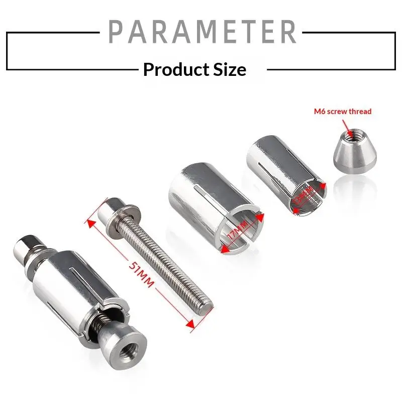 2/4Pcs 13-19mm Motorcycle Expansion Screws For Handguard Handlebar End Plugs