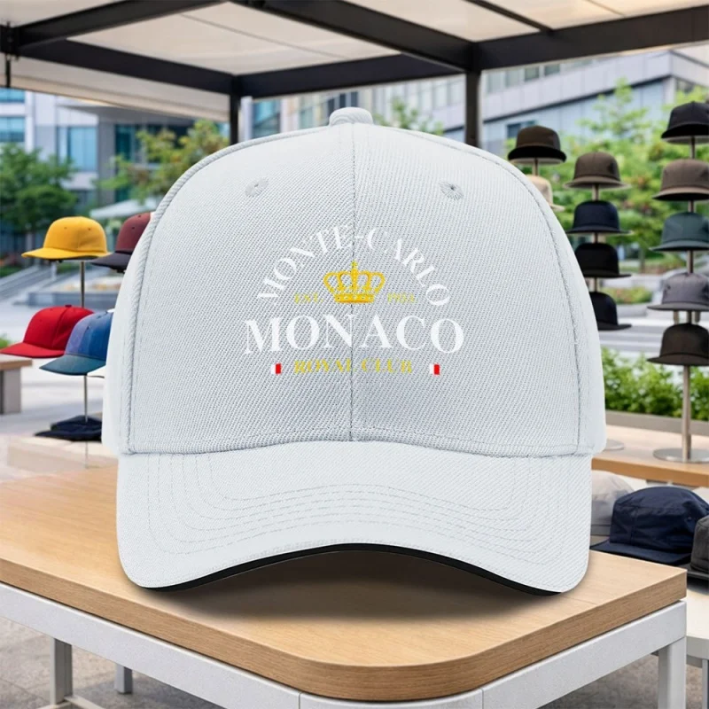 Monte Carlo Crown Adjustable Baseball Cap – Lightweight Outdoor Golf Hip-Hop Hat with Crown & Geometric Print
