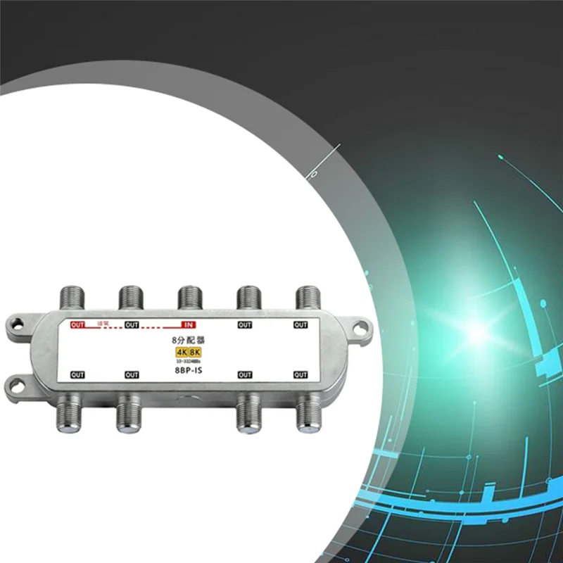 A29F-For Satellite Splitter 8 Way 4K 8K 10-3224Mhz For Satellite/Cable TV Cable Signal Mixer Power Divider Combiner For TV