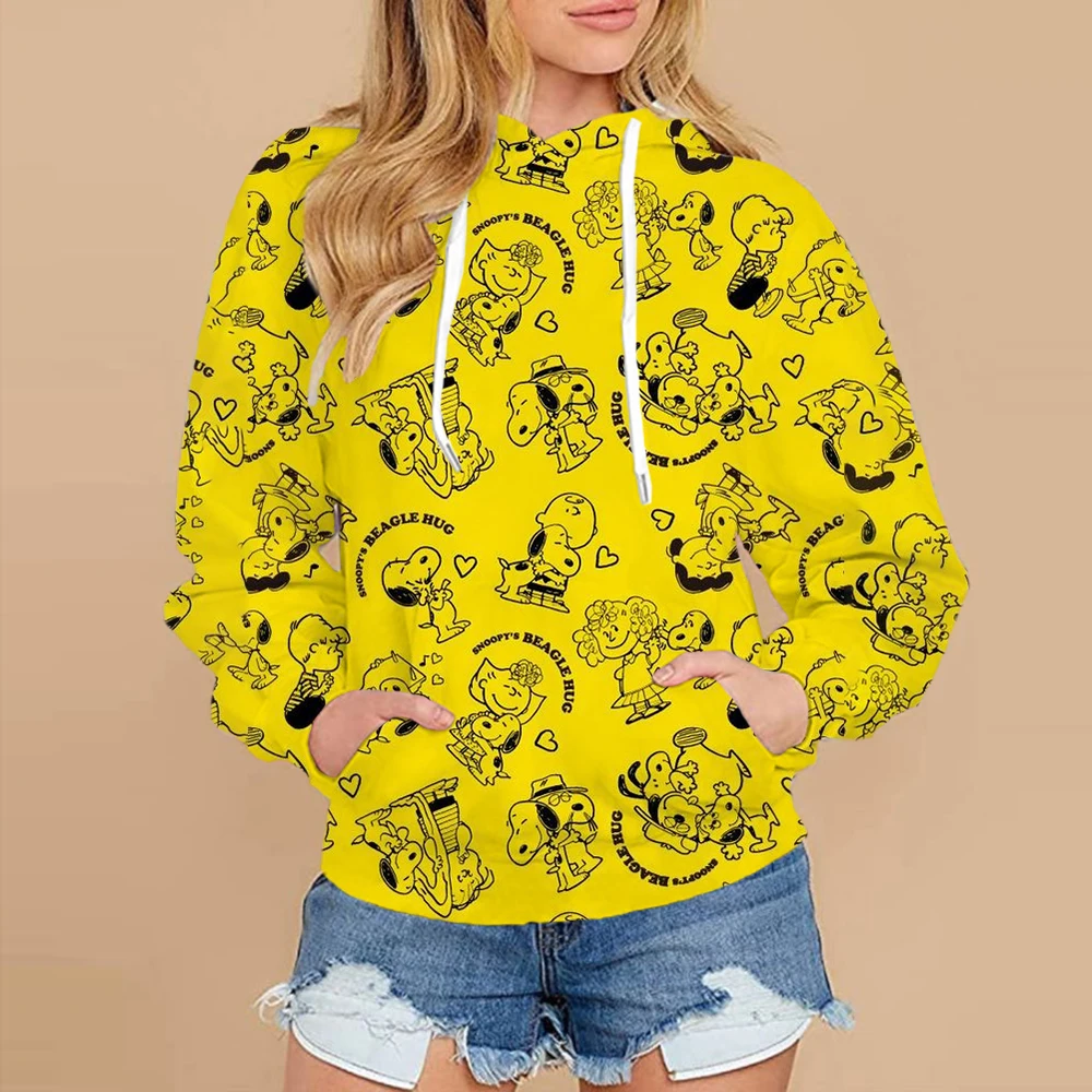 Autumn and Winter Hot-selling Disney Snoopy Sweater 3D Printing Adult Women\'s Spring and Autumn New Hoodie Street Casual Jumper