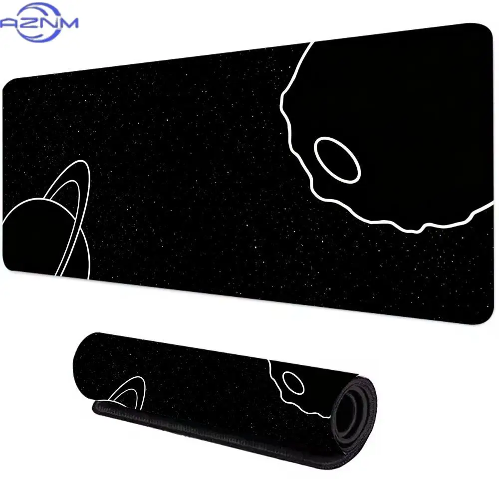 Minimal Space Lines Mouse Pad  Large Computer Office Game Table Mats Anti-slip Gaming Keyboard Mousepads Long Desk Pads