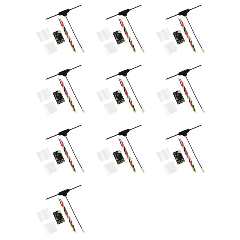 10X ELRS 2.4Ghz Receiver NANO Expresslrs Receiver With T-Type Antenna Support Wifi Upgrade For FPV RC Drone