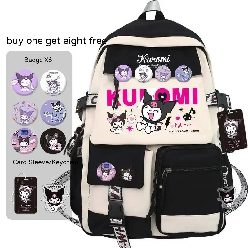 Sanrio Anime Kuromi Backpacks For Children Kawaii Toys Mochilas Aestethic Bag Student Campus Backpack Boys Girls Gifts