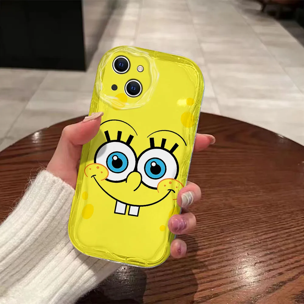 Süße S-SpongeBobs 3D Wave Hülle für IPhone 16 15 14 13 12 11 Pro Max Mini X XR XSMAX 8 7 6S Plus weiche Silikonhülle – Detail 7