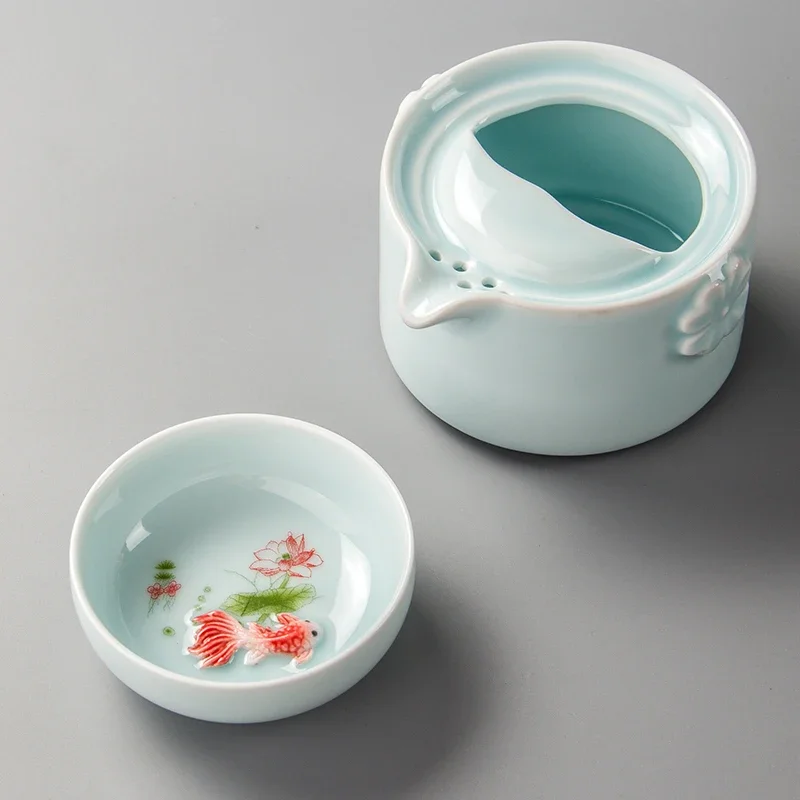 

Элегантный gaiwan Красивый Чайничек фарфоровый китайский чайный набор кунг-фу чай kuaikebei включает в себя 1 горшок 1 чашку для офисного домашнего использования