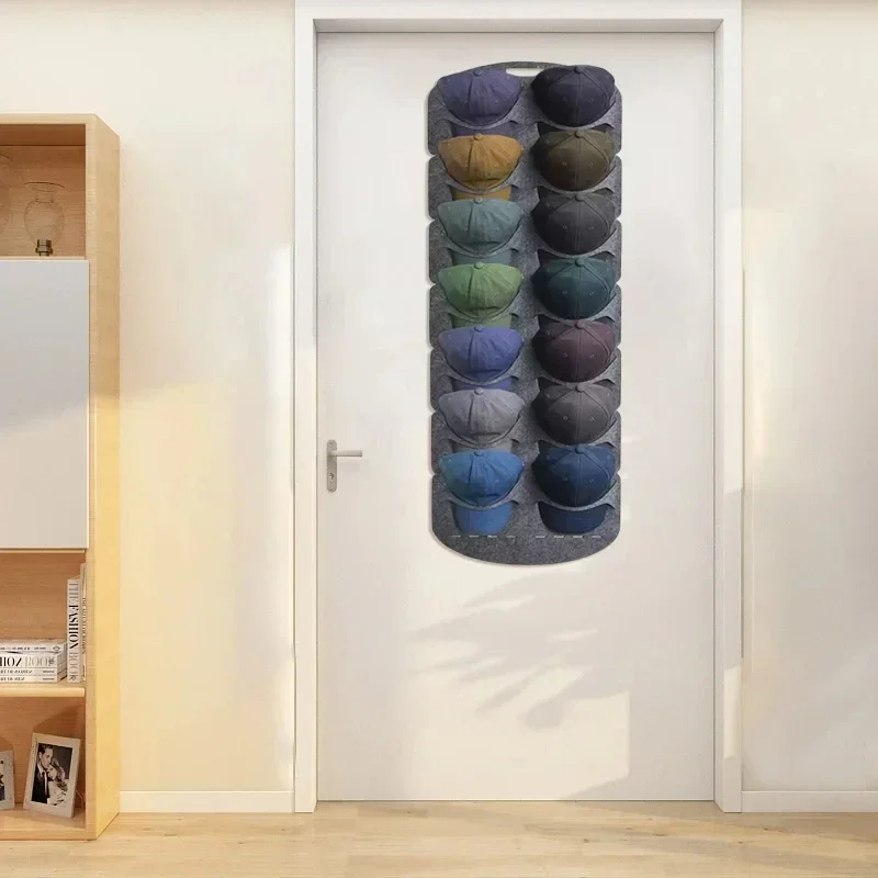 Felt Hat Organizer Storage Rack Wall Hat Storage Rack Door Hanging Baseball Cap Storage Bag Home Closet Neat Hat Rack