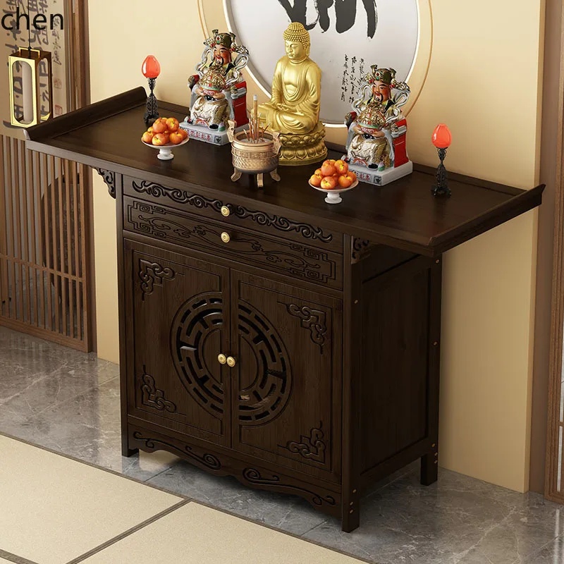 

ZML table incense case household Buddhist platform Buddha statue Guanyin Bodhisattva offering cabinet